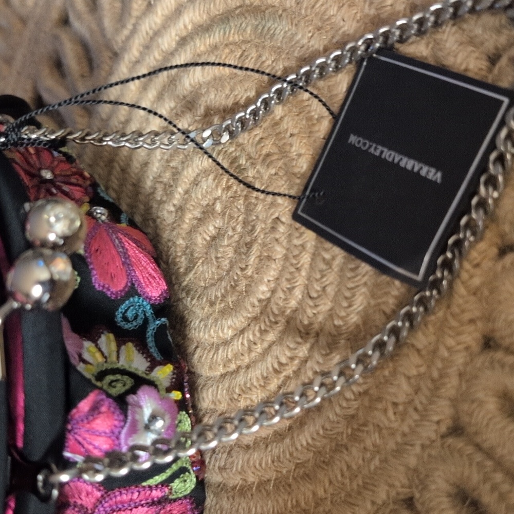 Vera Bradley Black and Pink Embroidered Clutch - Picture 6 of 6